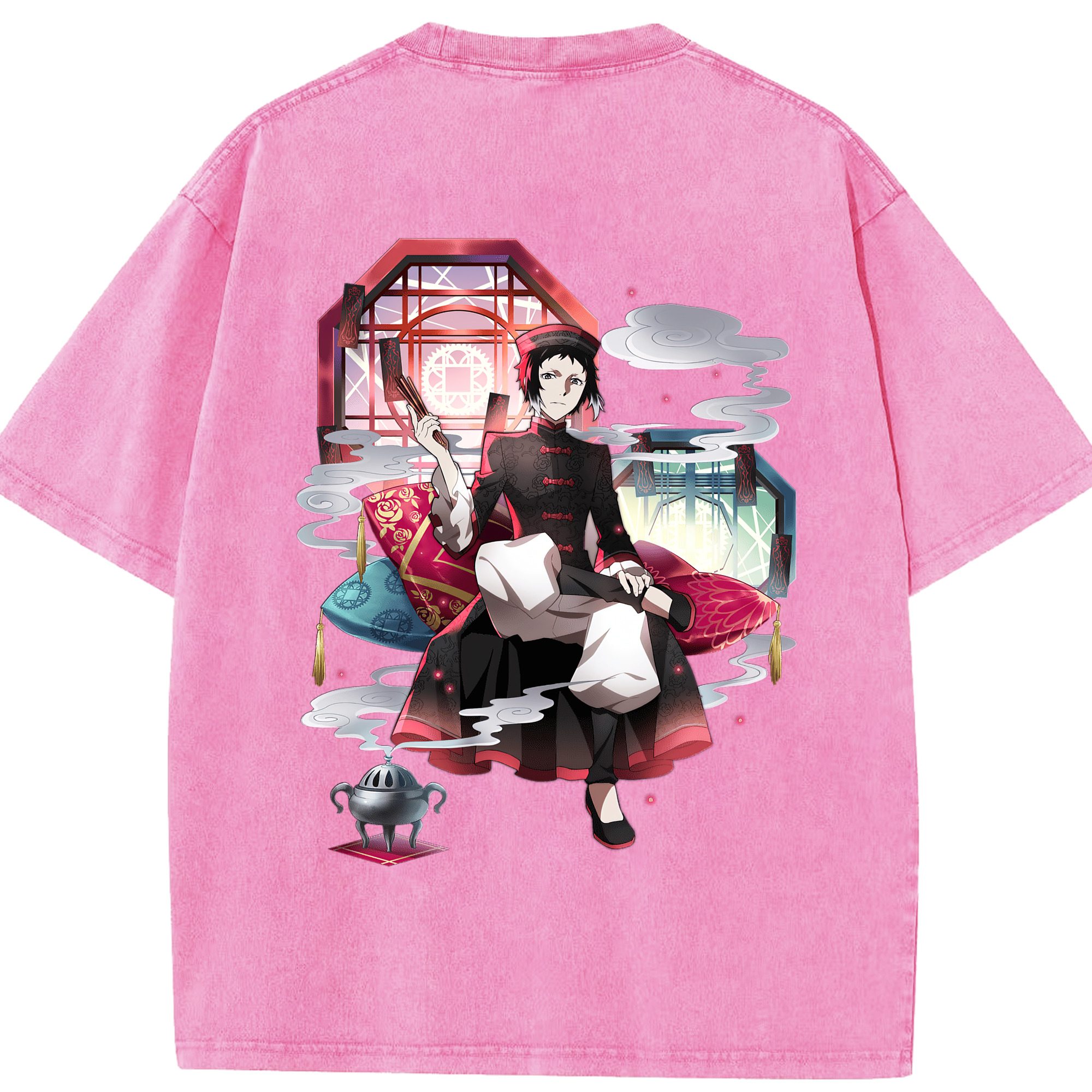 （画像用） 文豪ストレイドッグス Bungo Stray Dogs 綿100% ヴィンテージ風 半袖Tシャツ（背面プリント）